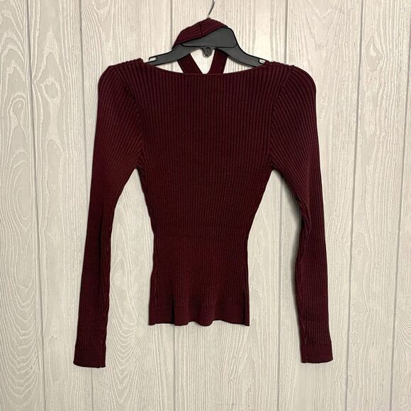 MINKPINK Gianna Knit Top Chocolate Medium NWT - Picture 5 of 5